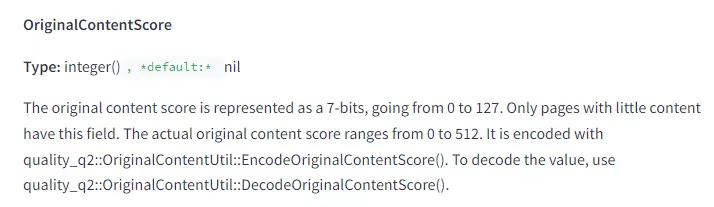 Google Algo Leak - Original Content Score